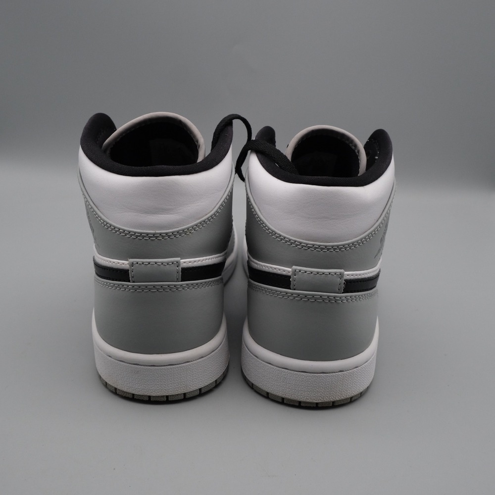 Jordan 1 Mid Mens Grey White Black 554724-092 Streetwear 7.5 Sneaker - Picture 8 of 11